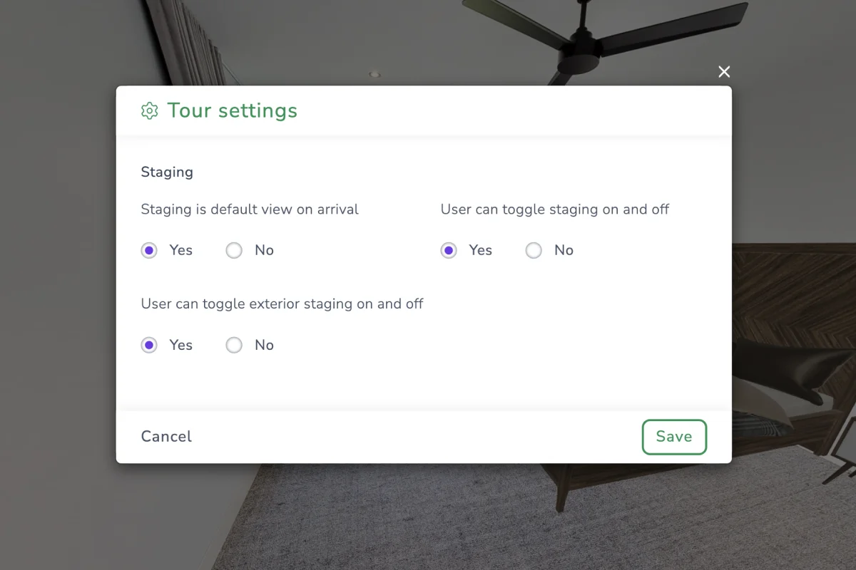 Tour settings
